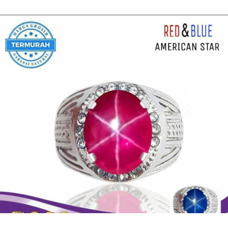 Cincin Batu American Star 6 Tajam Original
