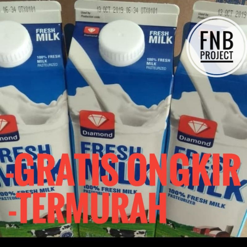 

DA Fresh Milk Diamond PASTEURISASI 1 Karton / 12 pcs Bukan UHT