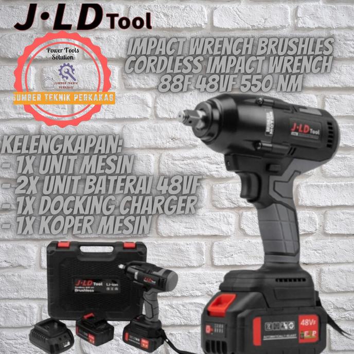 Impact Wrench Cordless Brushless 88F 48Vf Brushless 550Nm J.LD Tools