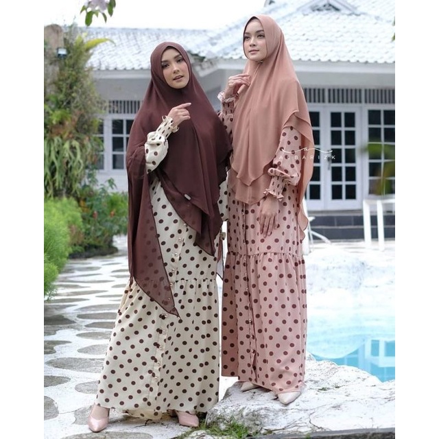 SALLY DRESS GAMIS  POLKADOT ALBARIZK