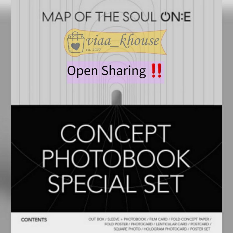 Sharing BTS photobook special set map of the soul on:e one outbox jin route namjoon
