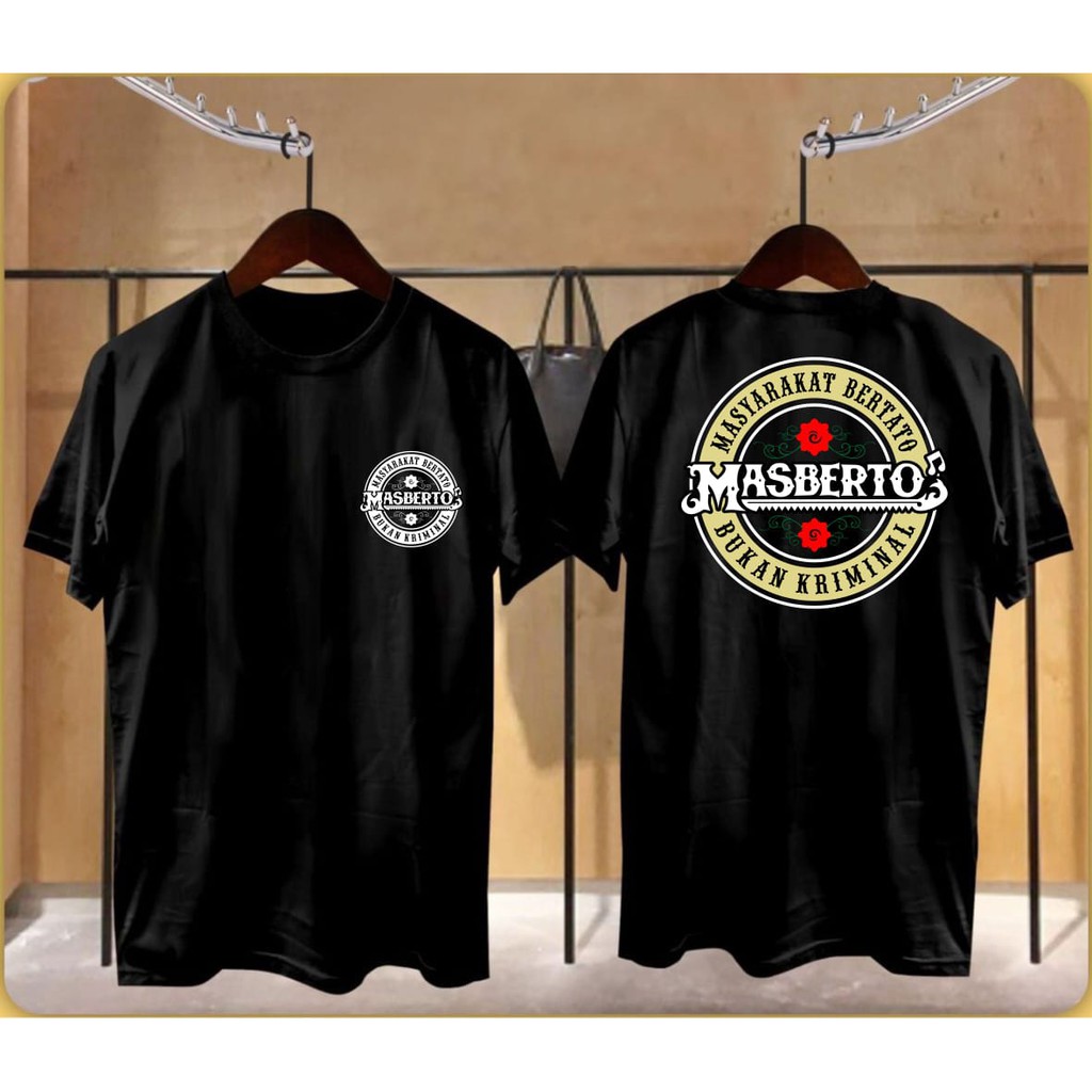 Kaos murah Kaos distro murah baju  distro pria t-shirt murah combed30s BERTO BULAT HITAM