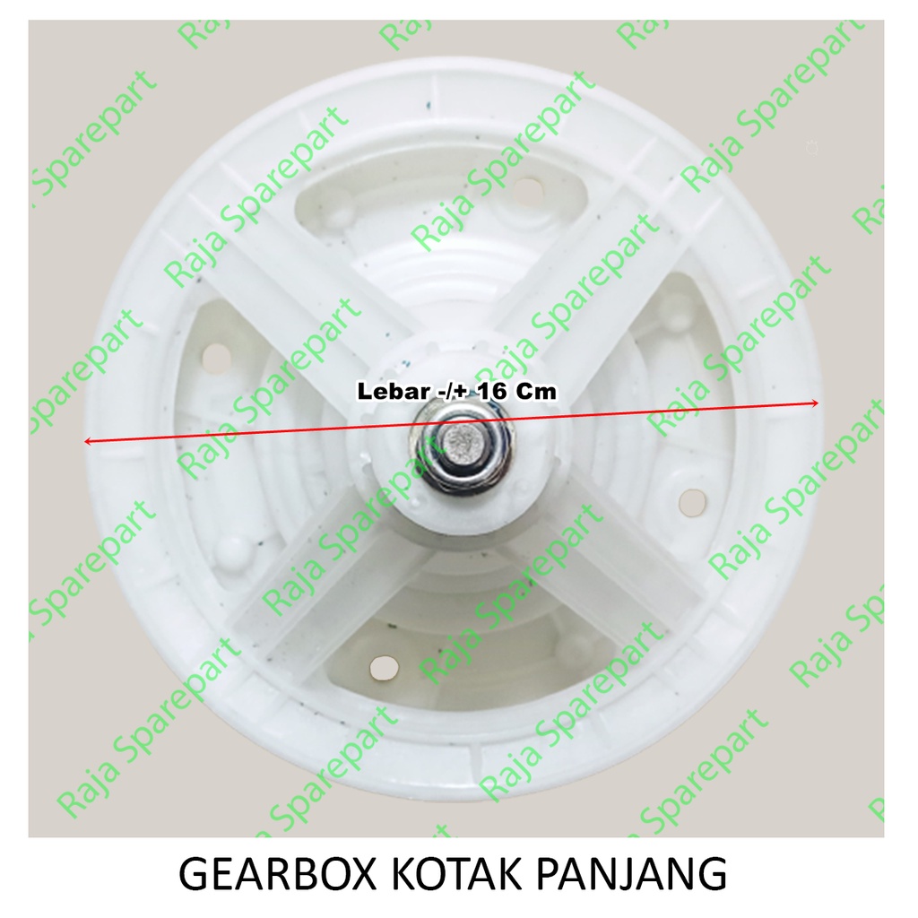 Gearbox Mesin Cuci 2 Tabung as Kotak Panjang