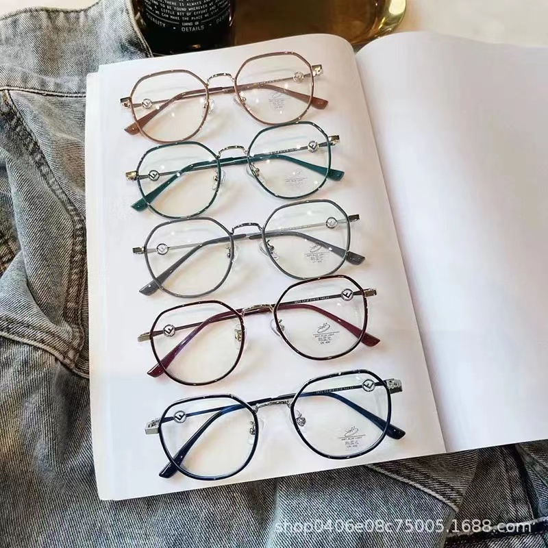 Rowling(ka-162)Frame Kacamata Retro Terbaru Poligonal Tidak teratur Wanita Pria Import anti Radiasi Blue Light Kacamata Fashion