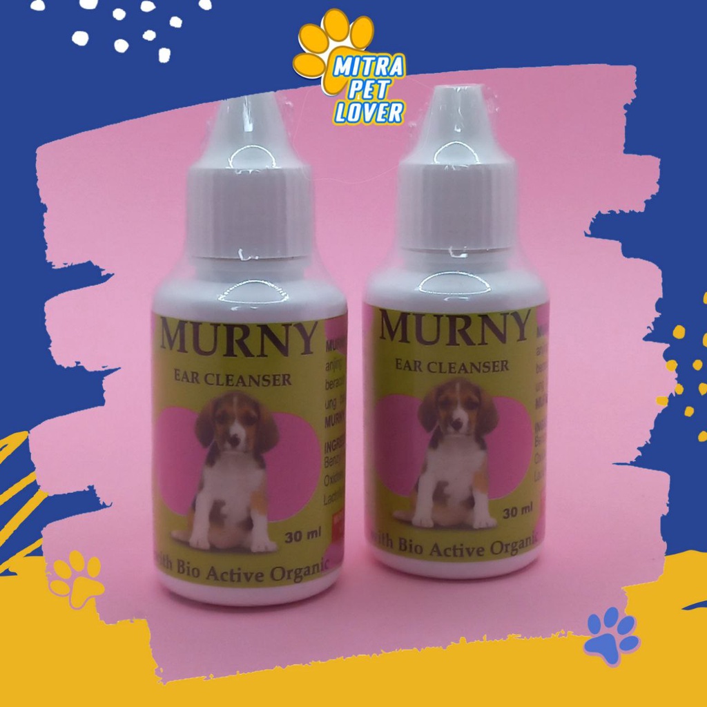 OBAT PEMBERSIH TELINGA ANJING - MURNY DOG 30 ML ORIGINAL - CAIRAN TETES PEMBERSIH TELINGA ANJING PUPPIES ORGANIC AMAN TIDAK BERACUN - PET ANIMAL HEALTHCARE AND VETERINARY TAMASINDO OBAT KESEHATAN DAN VITAMIN TERNAK HEWAN BINATANG PELIHARAAN MITRAPETLOVER