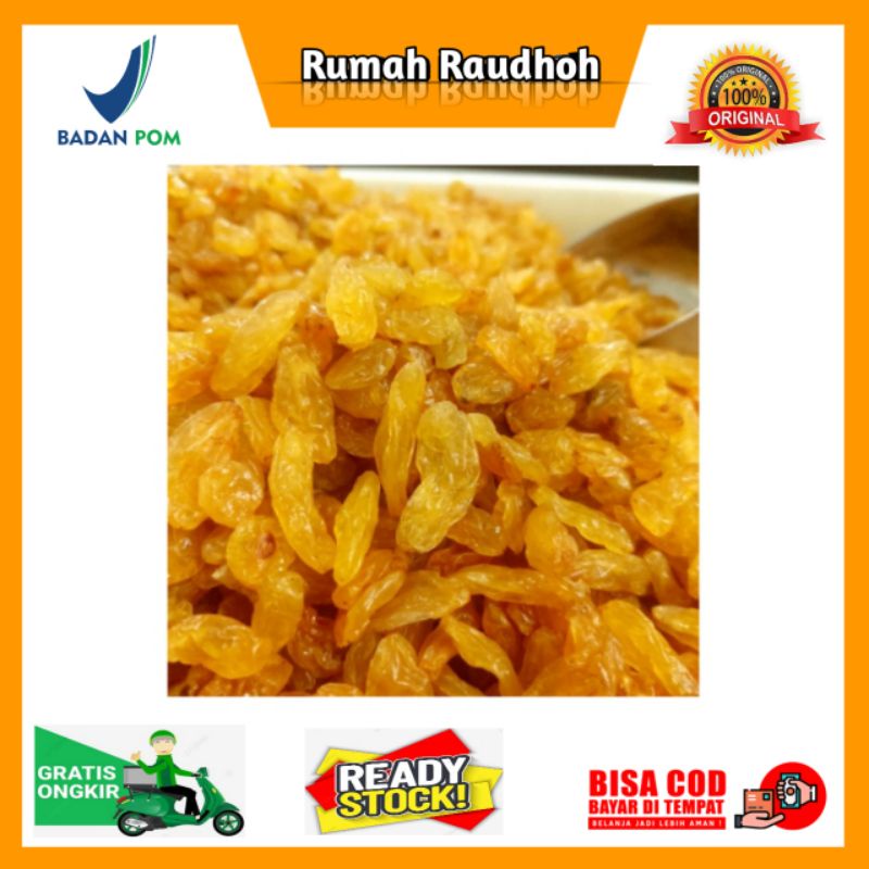 

KISMIS ANGGUR GOLDEN RAISIN 500 GRAM - KISMIS ASAM MANIS KAYA MANFAAT