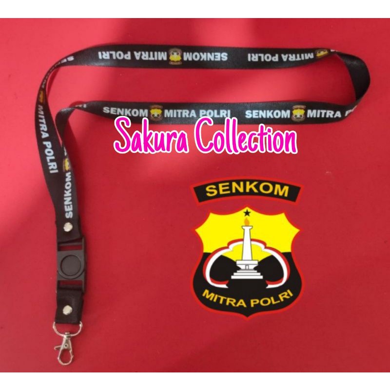 gantungan kunci lanyard logo tulisan tali lanyard  Senkom Mitra Polri Jokam 354 INJO ID musik ROCK METAL kartu nama untuk flashdisk id card name tag pods vape vave hp perlengkapan sekolah kantor bisa gantungan botol minum