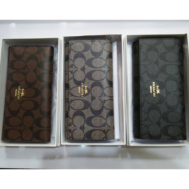 Dompet coach panjang lipat 3 import 61702