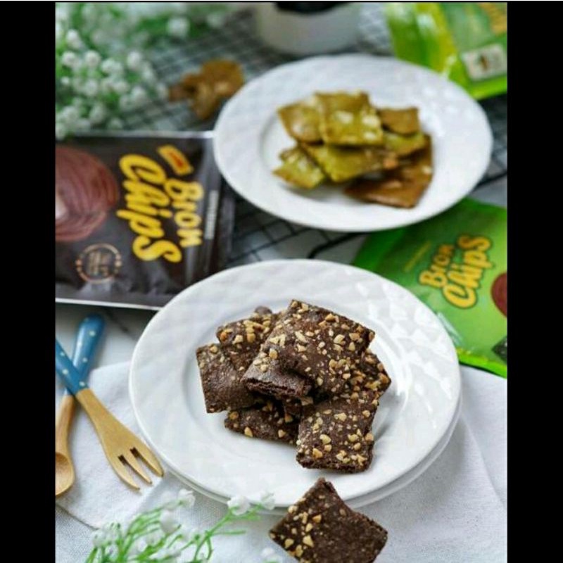 

[READY] Bronchips Keripik Brownies Keju Kacang Greantea ChocoChips 60gr Snack jajanan keripik