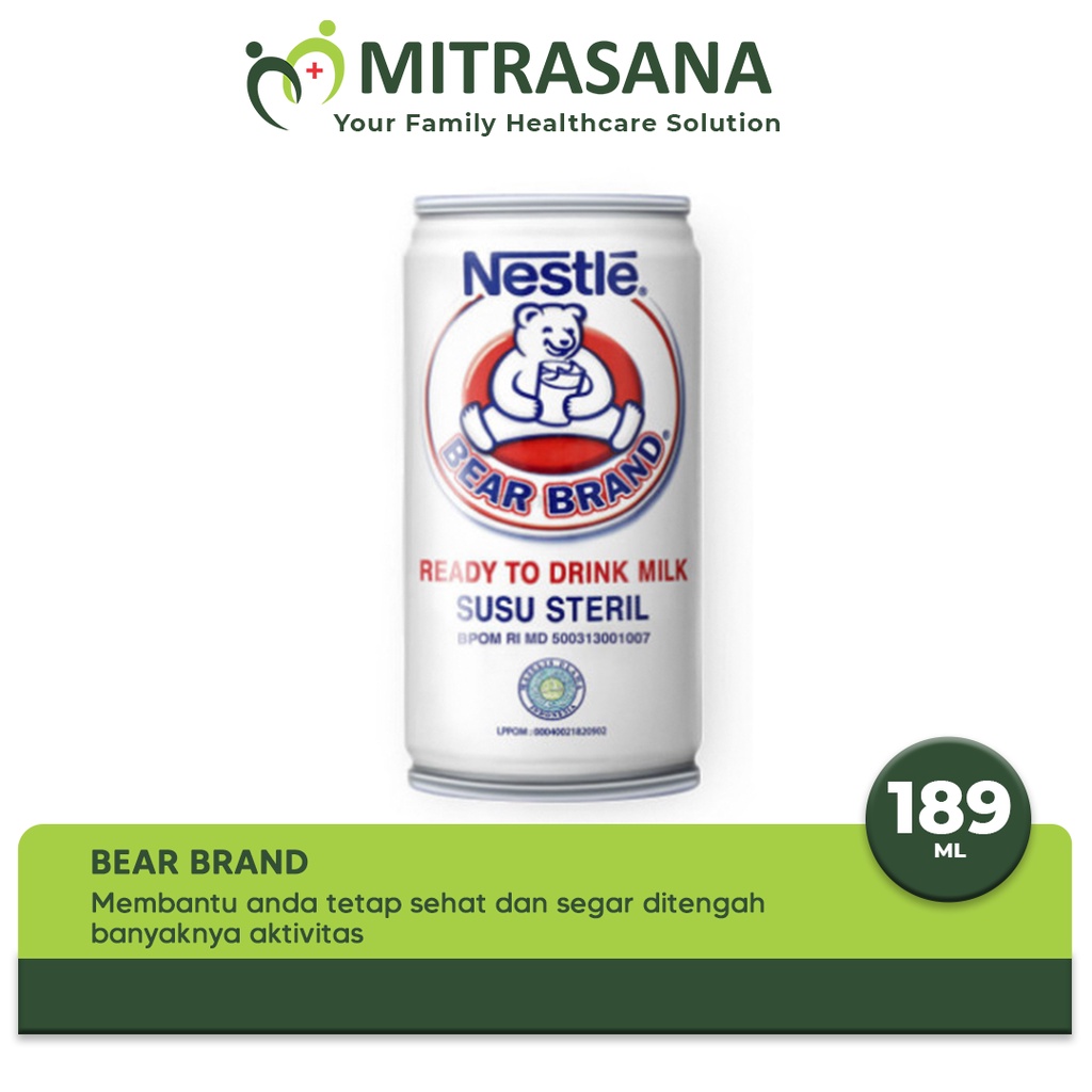 

Bear Brand rtd milk 189 ml | Susu Steril | Susu beruang