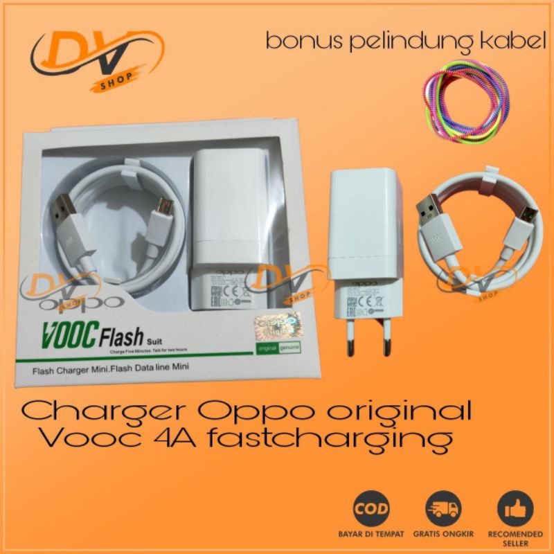 CHARGER OPPO VOOC 4A Original 100% PENGISIAN SUPER CEPAT(FASTCHARGING) f9 F3plus f1 plus