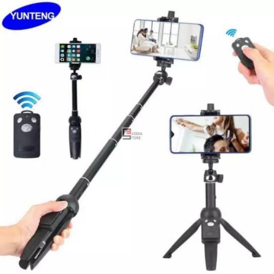 Tripod yunteng bluetooth wireless VCT9928 + Remote shutter control mini desktop tongsis selfie