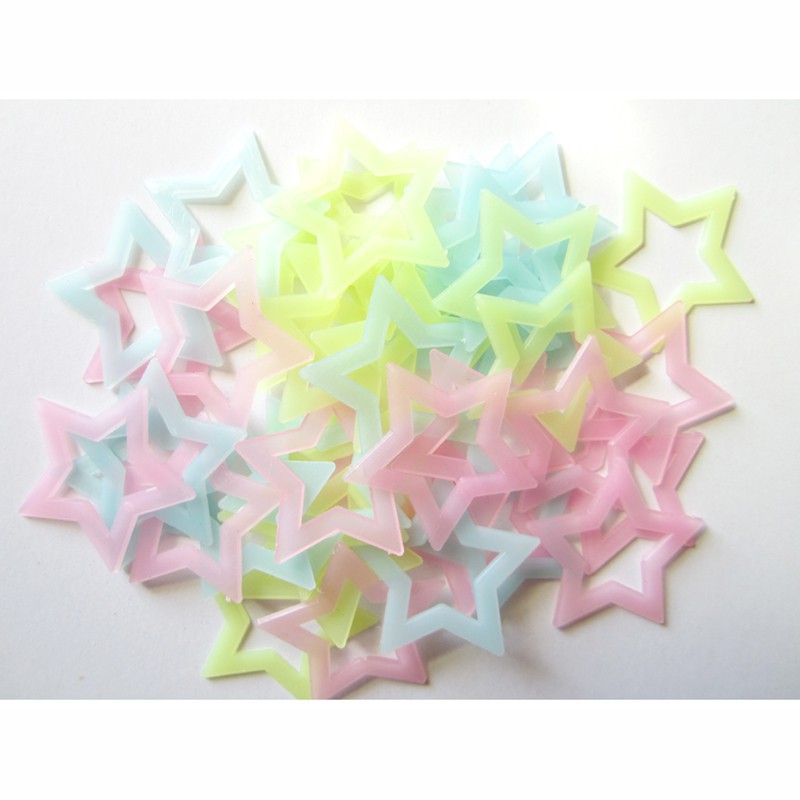 Hot Sale/100 Pcs Dinding Glow In The Dark Bintang Stiker Kamar Anak Nursery Room Ceiling Decor