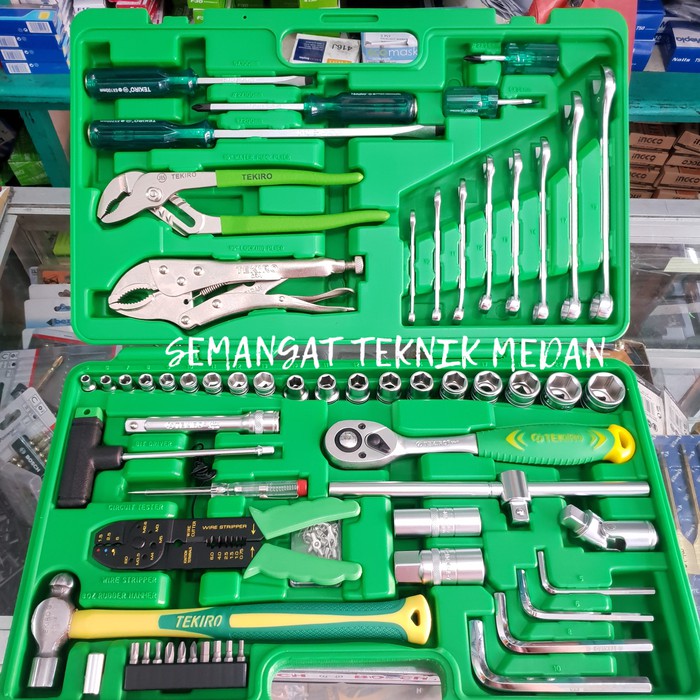 Tekiro Mekanik Tool Set Kit Mechanic 100 Pcs Tekiro Shopee Indonesia