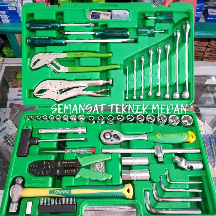 TEKIRO MEKANIK TOOL SET KIT MECHANIC 100 pcs TEKIRO Shopee Indonesia