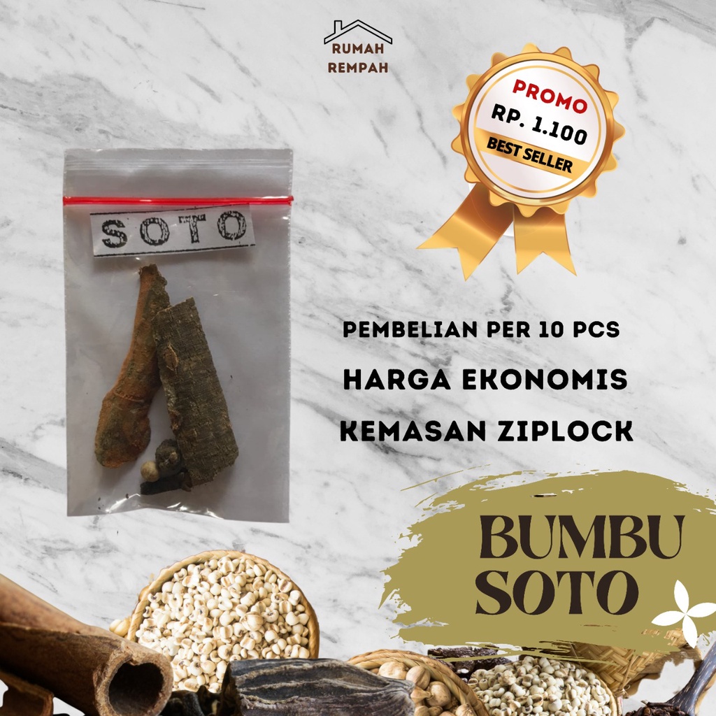 

Bumbu Soto Bumbu Rempah Racikan Soto Bumbu Masak dapur instan alami cepat Saji paling murah enak gro