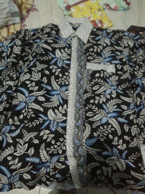 Diskon Distro Batik Hrb026 Kenongo Hem Pendek Padi Pekalongan M L Xl Batik Pria Murah Modern Grosir