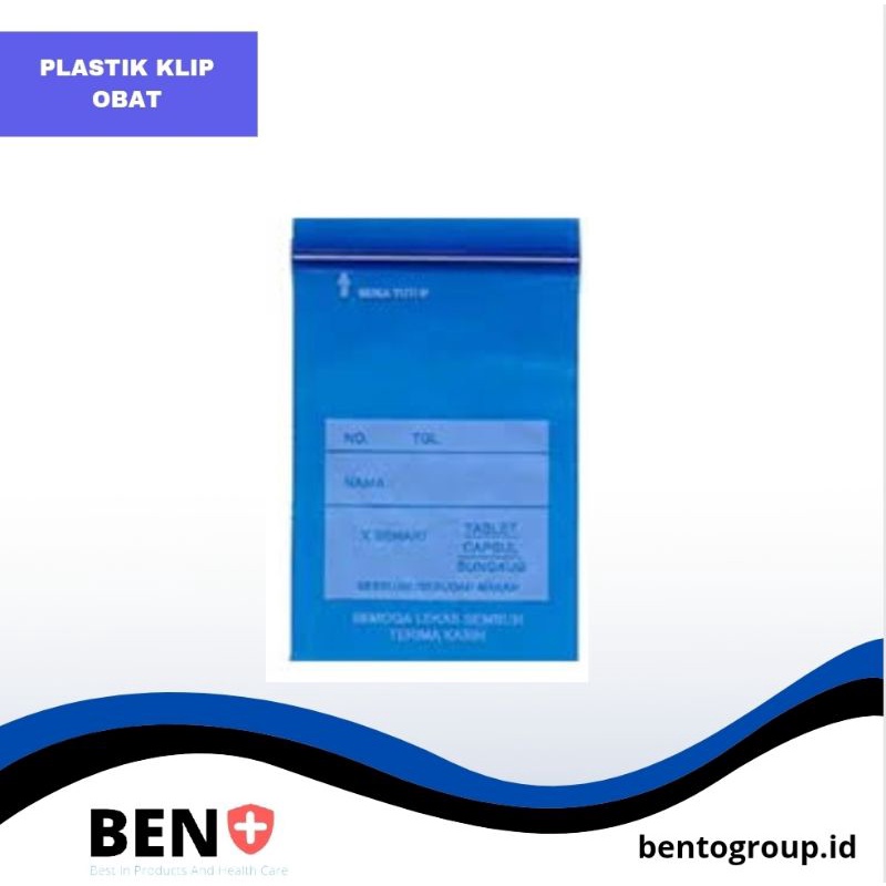 Plastik Klip Obat 10x7 Biru