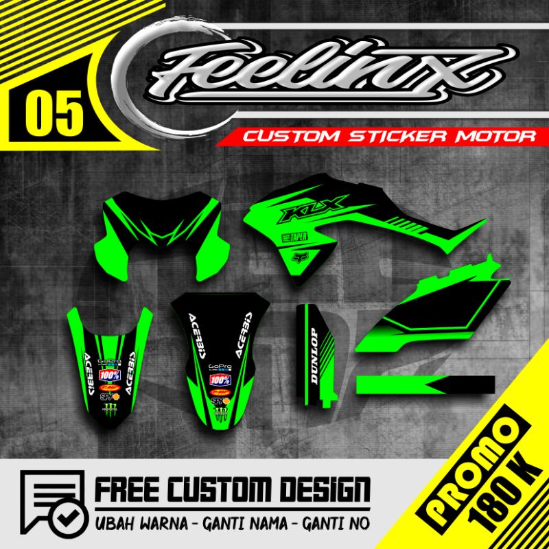 DECAL KLX 150 BF SIMPLE GREEN