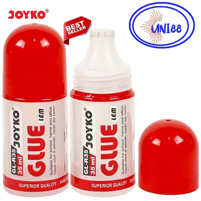 

Lem Kertas Cair 35ml Botol Bening Alat Tulis Sekolah Murah Praktis Mudah DIY Slime
