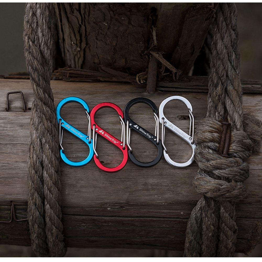 Suyo S Type Carabiner 4warna Bahan Aluminium Alloy Alat Outdoor Gesper Anti Maling