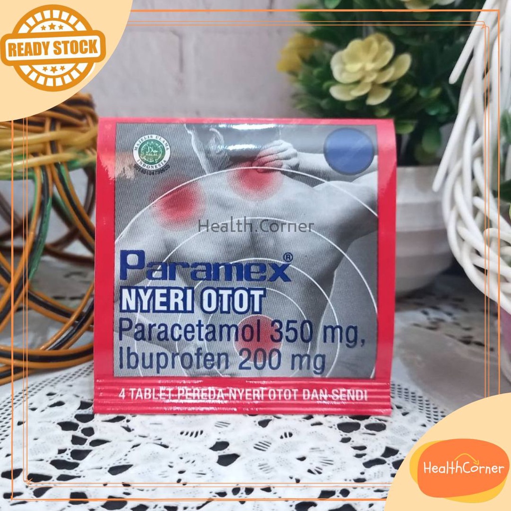 Paramex Nyeri Otot 4 Tablet Paracetamol 350mg / Pegal Linu / Nyeri Otot / Nyeri Sendi / Sakit Kepala / Sakit Gigi / Demam