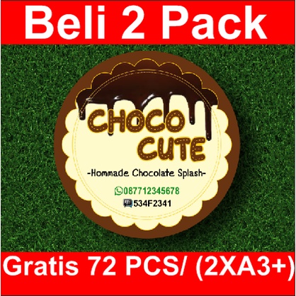 

STIKER LABEL PRODUK LINGKARAN "CHOCO CUTE
