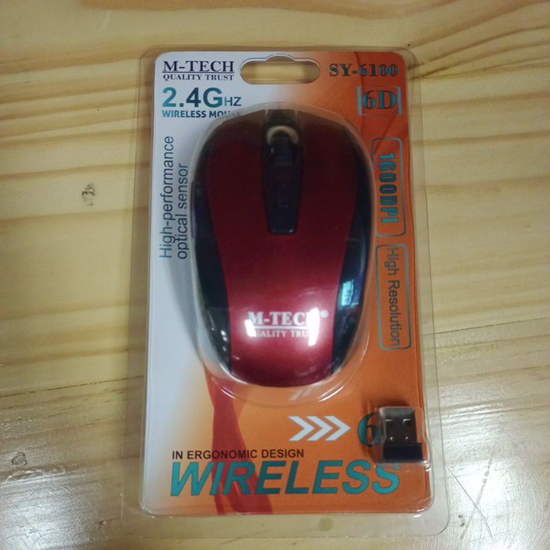 Mouse Wireless M-TECH Original Free Baterai