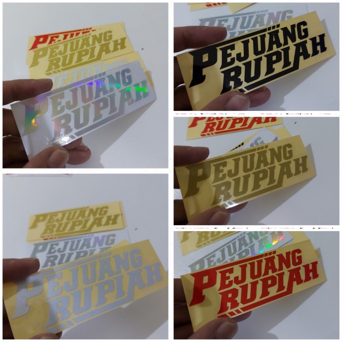 STIKER CUTTING PEJUANG RUPIAH AKSESORIS LOGO MOTOR lHELM MOBIL TERBARU VARIASI MURAH HOLOGRAM KEREN RACING COD