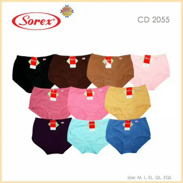 6 Pcs CD Sorex 2055 Maxi Wanita Dewasa | Celana Dalam Perempuan Underwear Pakaian Dalam | Sguna Grosir Setengah Lusinan