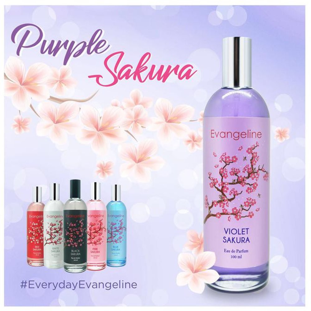 EVANGELINE VIOLET SAKURA 100ml Eau de Parfume - Natural Spray Parfum