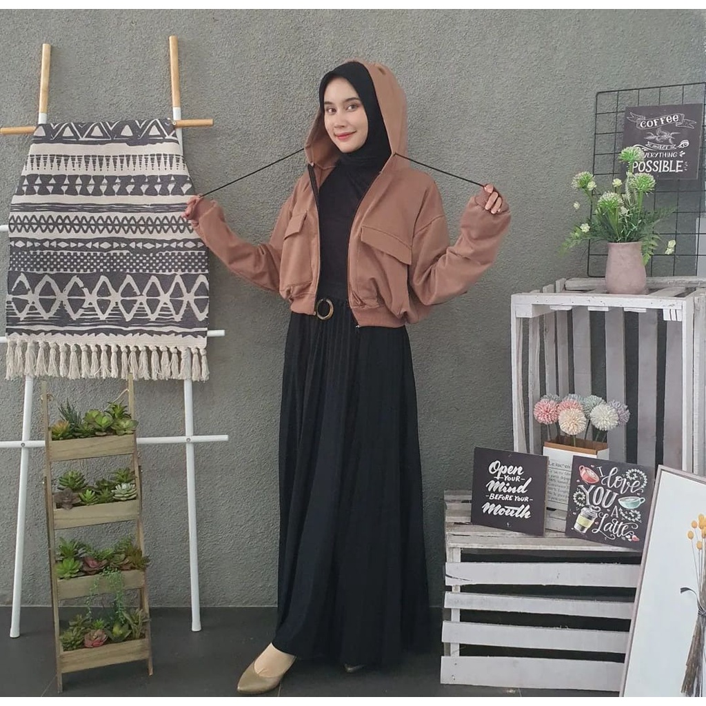 jaket wanita ZARRA CROOPE HOODIE JAKET - jaket wanita terbaru