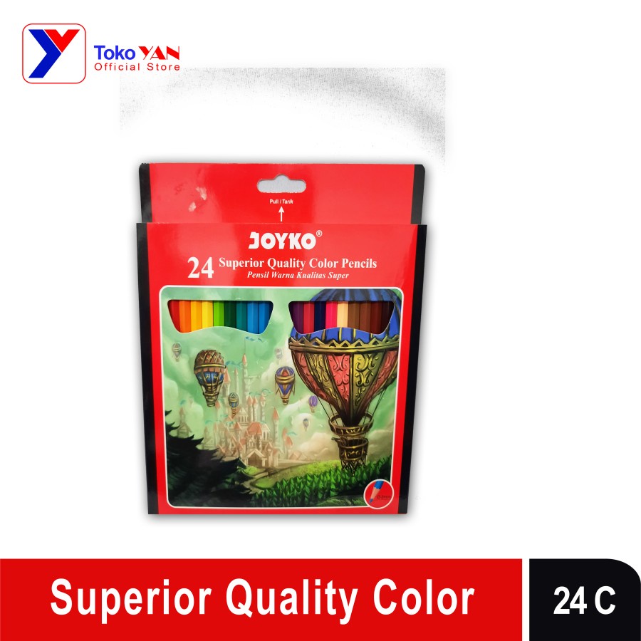 

Color Pencil | Pensil Warna Superior Quality Joyko CP-101 24 Warna