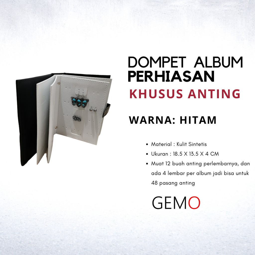 Dompet ALBUM Display Anting Perhiasan Jewerly Tersedia Tiga Warna Display Jewelry Murah Unik Lucu