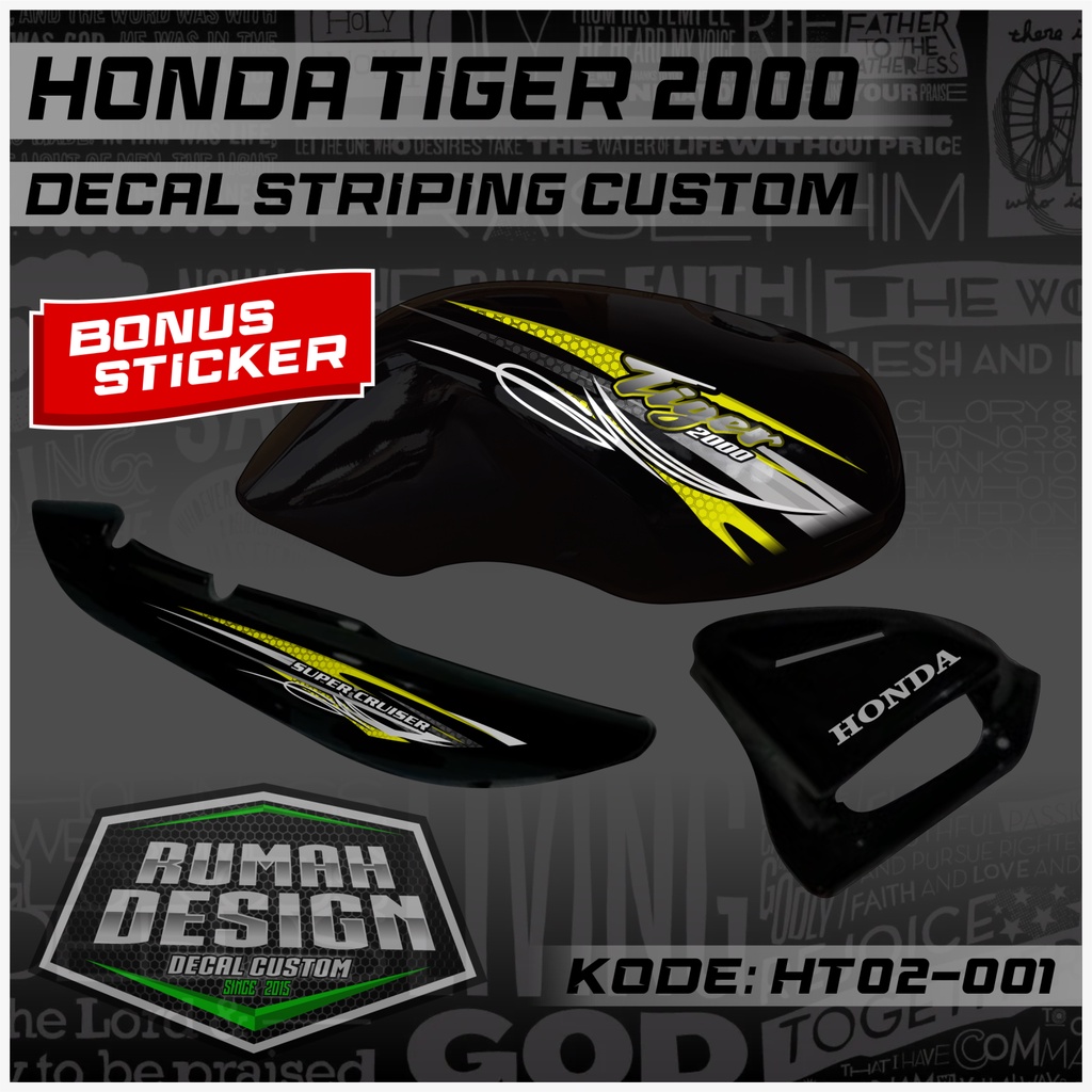 DECAL STICKER STRIPING  HONDA TIGER 2000 02