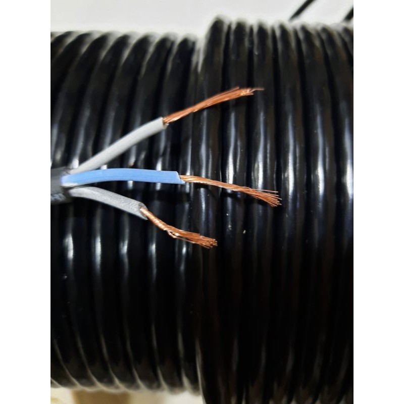 kabel hitam serabut hyo isi 3 3 x 0.75 SNI SERABUT TEMBAGA