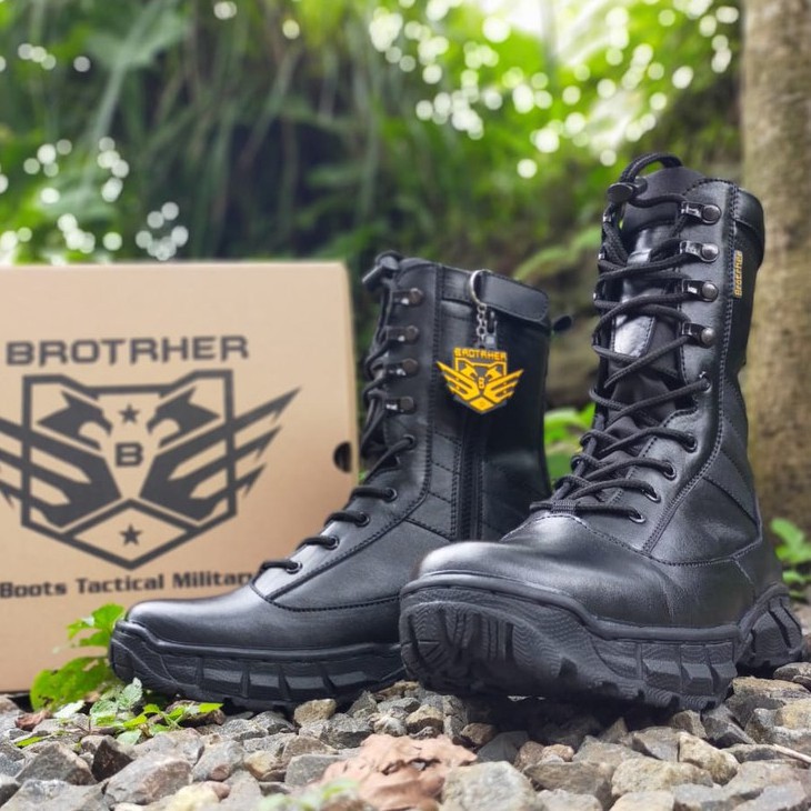 SEPATU PDL BROTRHER KULIT ASLI SEPATU PDL TNI POLRI SECURITY SATPAM SEPATU BOOTS PRIA KULIT ASLI