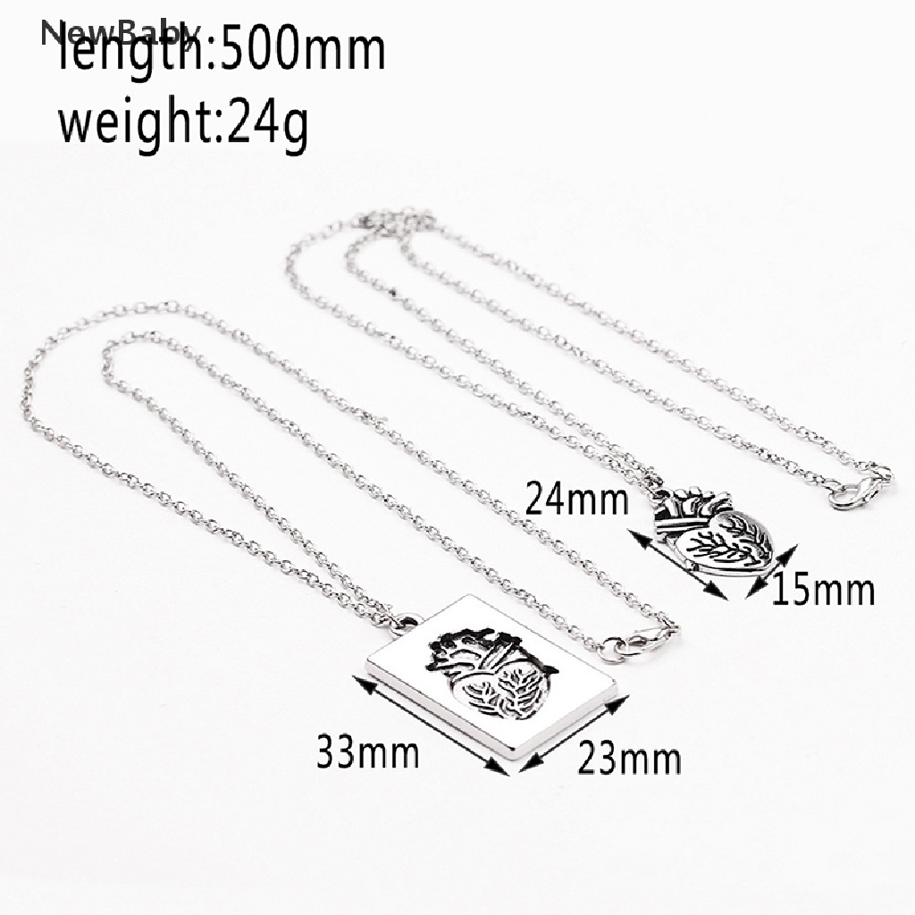 2pcs / set Kalung Liontin Puzzle Anatomi Jantung Untuk Hadiah Valentine