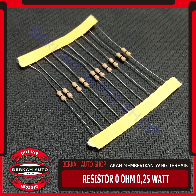 Resistor 0 OHM 0.25W - Resistor 0 ohm seperempat watt