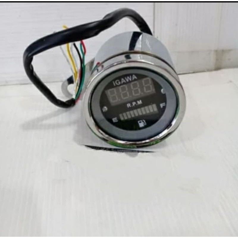 indikator speedometer RPM KM igawa plus amper bensin digital universal