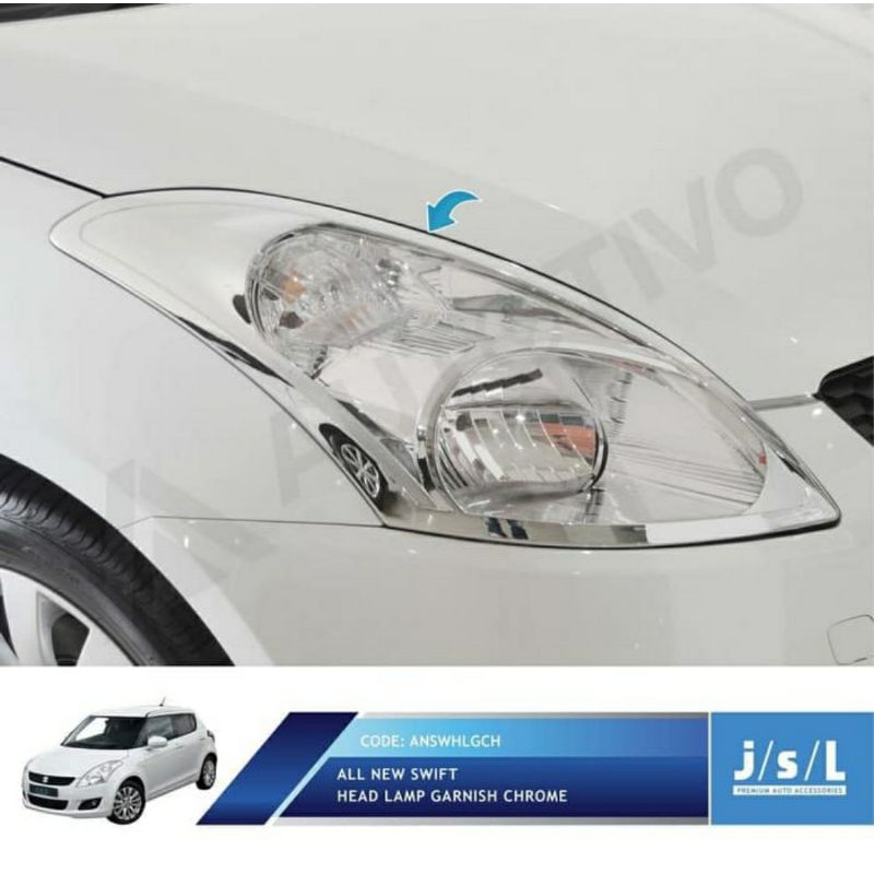 Garnish Lampu Depan All New Swift Chrome