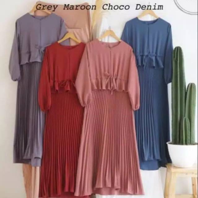 Denada gamis plisket