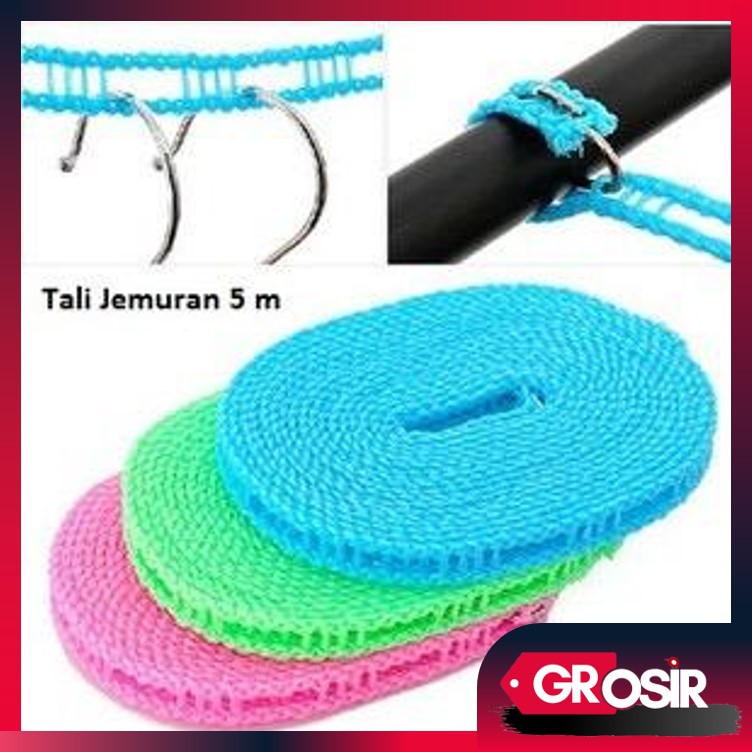 Grosir - H254 Tali Jemuran /Tali Gantungan Baju 5 Meter