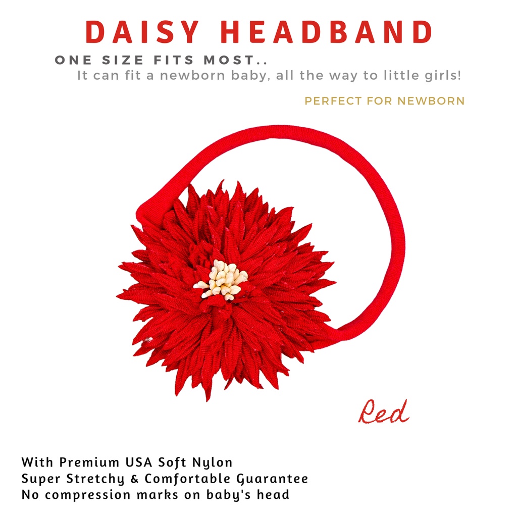 Aksesoris Rambut/HEADBAND DAISY SERIES/Bandana Bayi&amp;Anak Perempuan