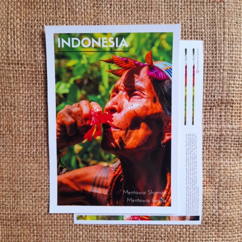 

Kartu Pos / Postcard / Postcrossing Indonesia - Mentawai Shaman