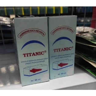 PEMBERSIH KACA AQUARIUM / TITANIC CAIRAN OBAT ANTI JAMUR KERAK KACA