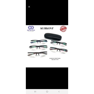 frame kacamata pria sporty kurkovf original half frame lentur dan ringan