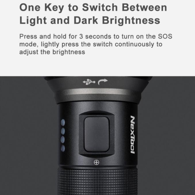 Jualan Senter Xiaomi Nextool Outdoor Flashlight 2000 Lumens 300M Rechargeable Terlaris