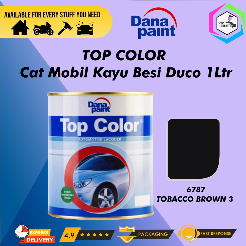 TOP COLOR 6787 Tobacco Brown 3 - Cat Mobil Kayu Besi Duco