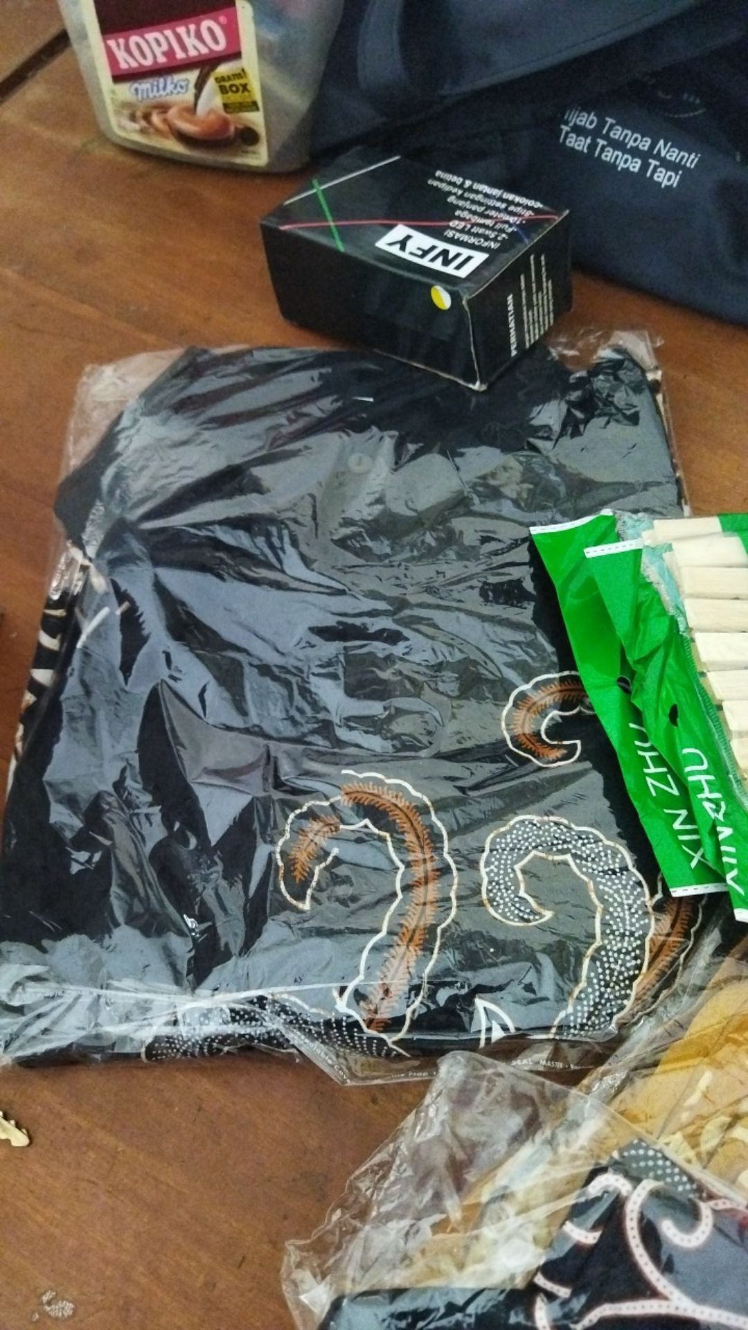 Kemeja Batik Pria Lengan Panjang Size M L Xl Xxl  Bswart Batik Hrb026 Kenongo Hem Panjang Padi